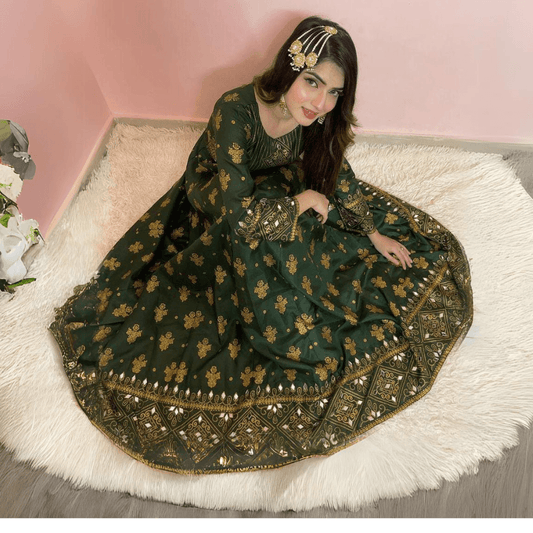 Mahoor Maxi : in Enchanting Green! 🌿 - Virsa