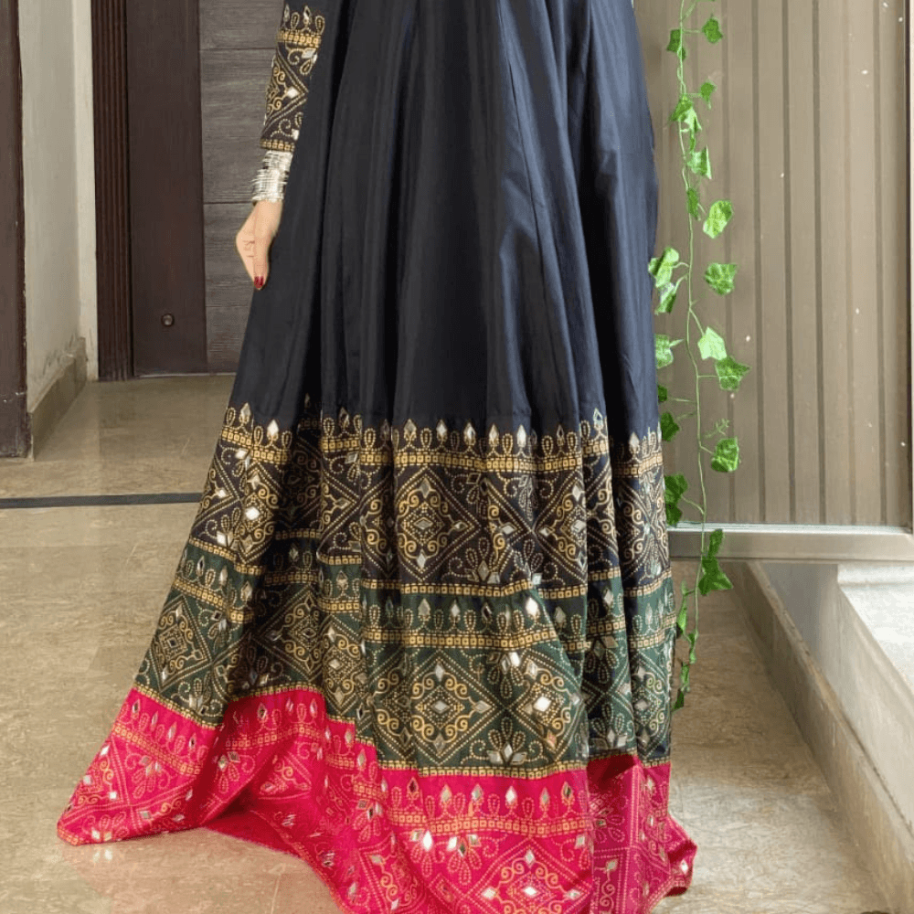 Gul-e-Rana Maxi 2pc : Black🖤 - Virsa