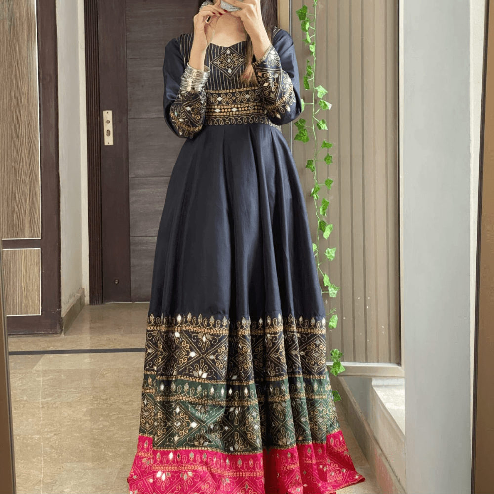 Gul-e-Rana Maxi 2pc : Black🖤 - Virsa