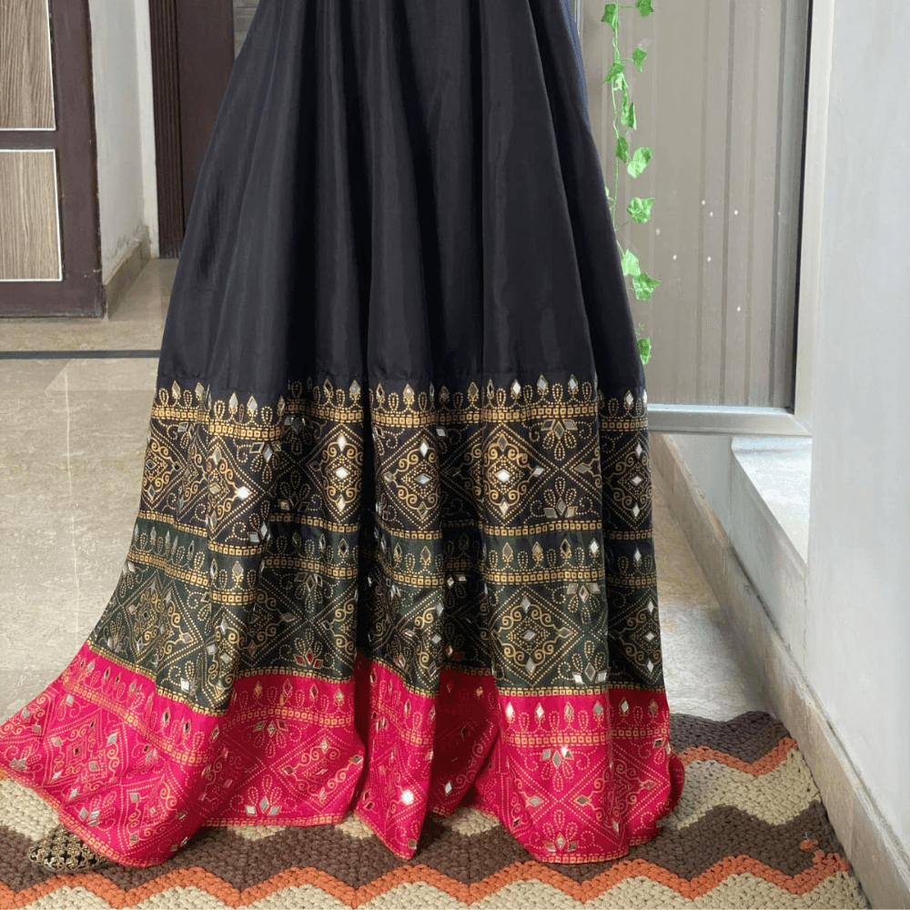 Gul-e-Rana Maxi 2pc : Black🖤 - Virsa