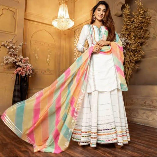 Sharara Dress Multi Gotta White 🤍 - Virsa