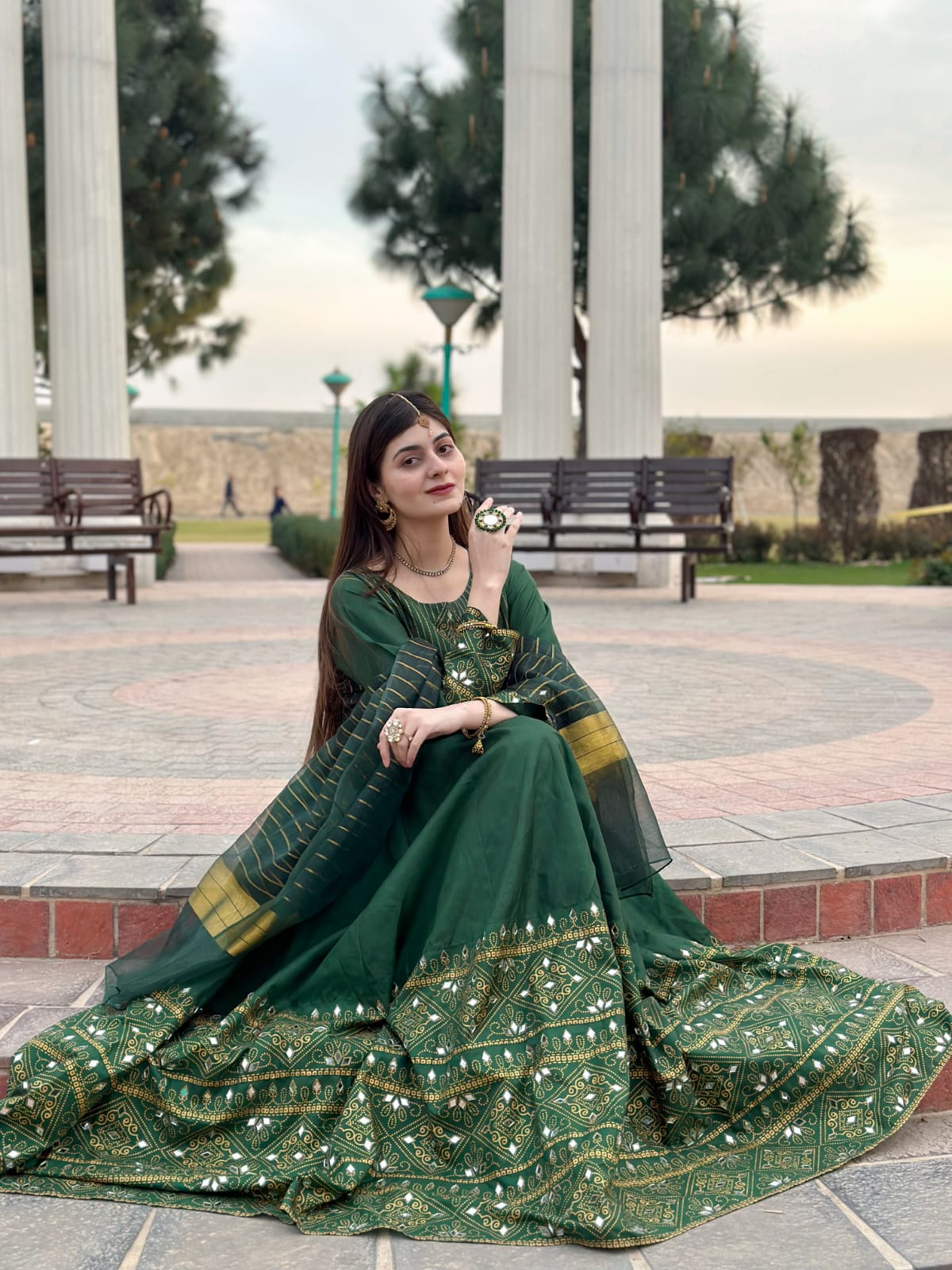 Gul-e-Rana Maxi 3pc green