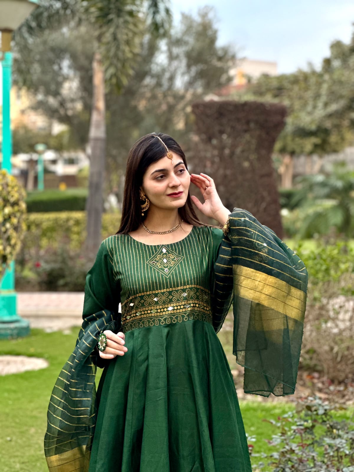 Gul-e-Rana Maxi 3pc green