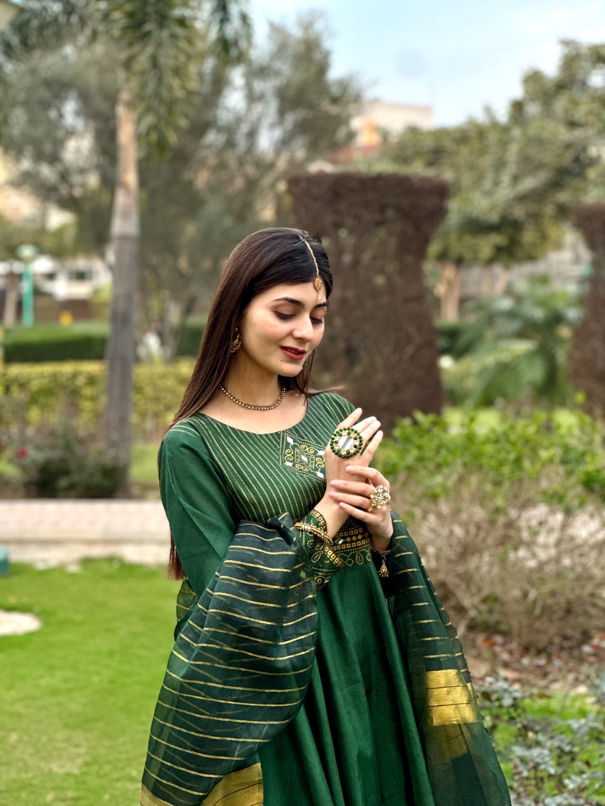 Gul-e-Rana Maxi 3pc green