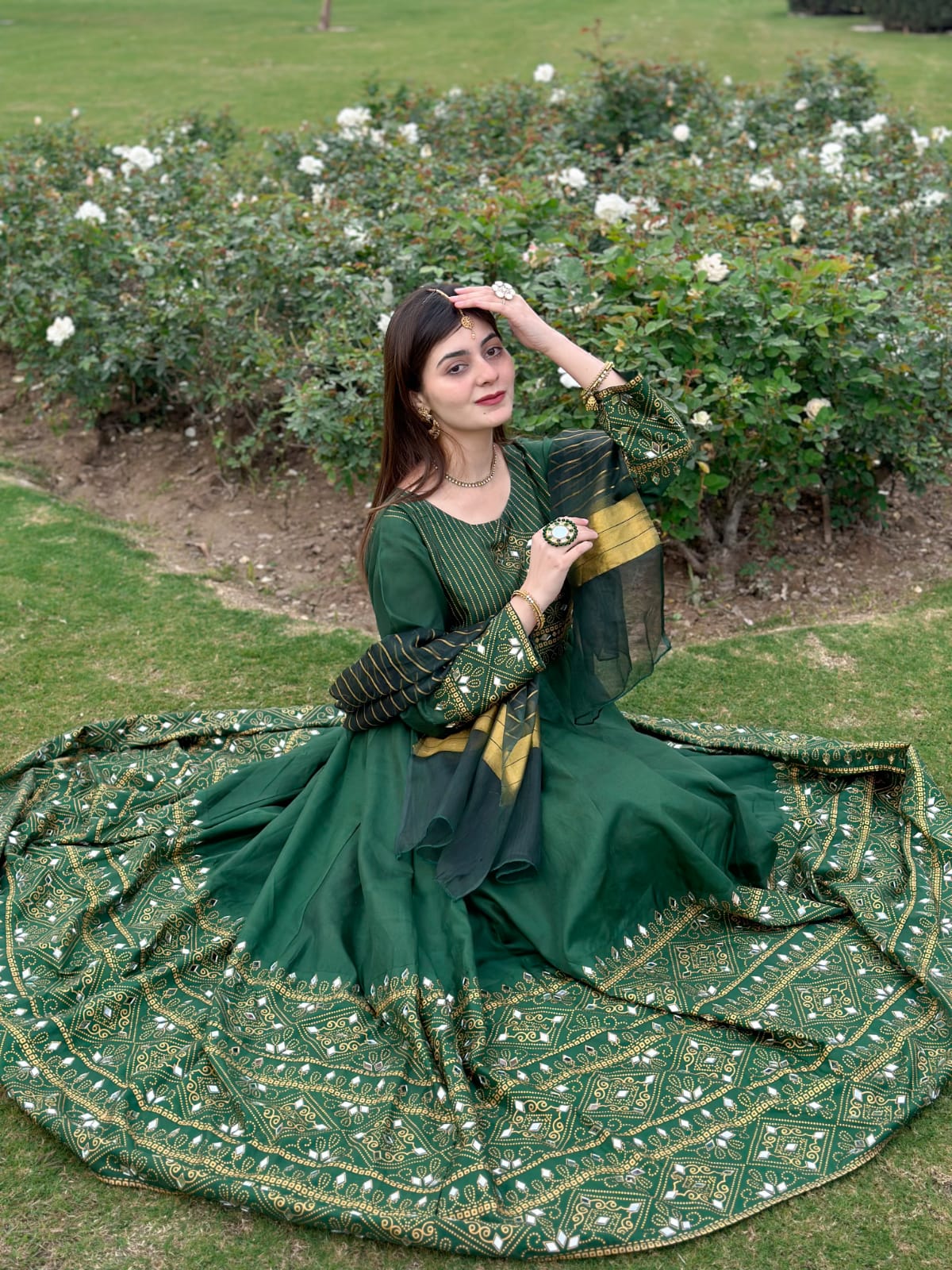 Gul-e-Rana Maxi 3pc green