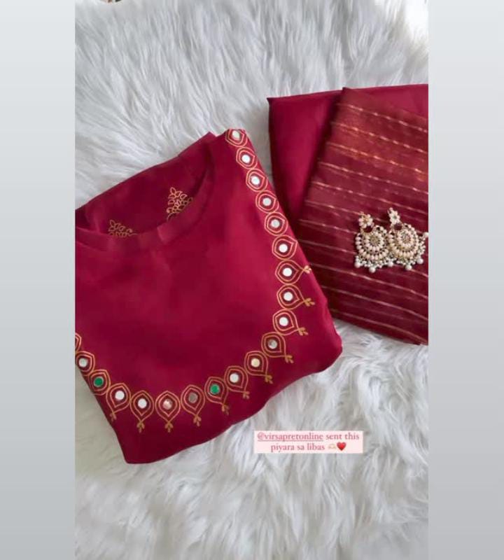 Anar kali in maroon