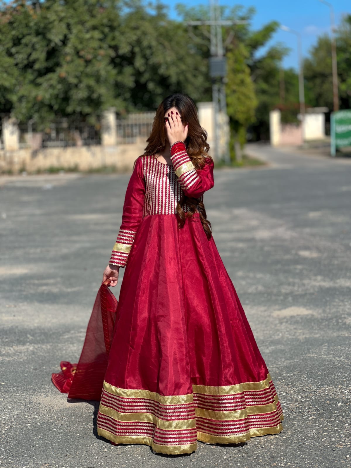 ""GUL NASEEM IN MAROON 3PC