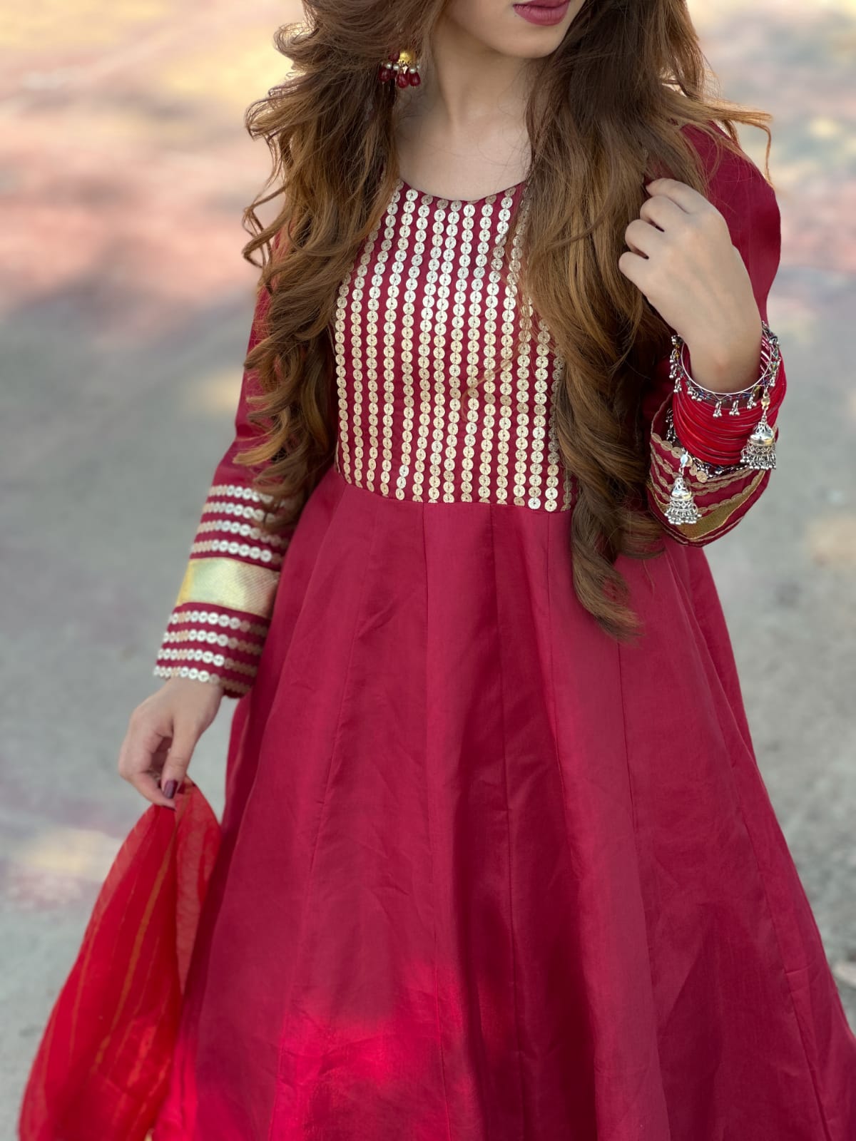 ""GUL NASEEM IN MAROON 3PC